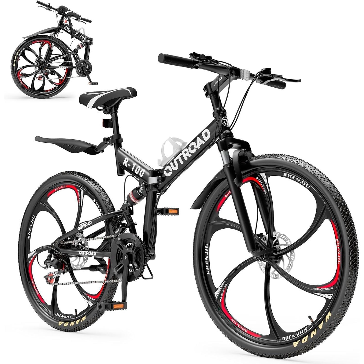 Max4out 26 Inch Folding Mountain Bike
